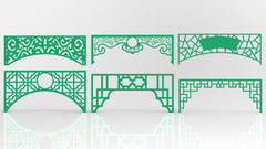 Abstract Pattern Panel Templates CNC Laser Cutting File | SVG, DXF, AI |#C032| VectorPort
