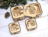 Christmas Template Decorative Box Wooden New Year Gift Box laser cut Jeweler Case Digital Download |#U320| VectorPort