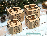 Christmas Template Decorative Wooden New Year Gift Box laser cut Jeweler Case Digital Download |#U321| VectorPort