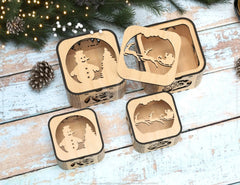 Christmas Template Decorative Wooden New Year Gift Box laser cut Jeweler Case Digital Download |#U321| VectorPort