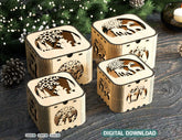 Christmas Template Decorative Wooden New Year Gift Box laser cut Jeweler Case Digital Download |#U322| VectorPort