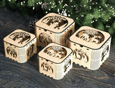 Christmas Template Decorative Wooden New Year Gift Box laser cut Jeweler Case Digital Download |#U322| VectorPort