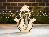Snowman Shaped Ornaments Tree Decorations Craft Standing Snowman Year tree Snowy Scene Deer New Year Laser cut Digital Download |#U332| VectorPort