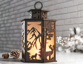 Candle Holder Moose Elk White Bear Fox Mountain scene Table Lamp Night Light Deer Scene Lantern Digital Download |#U339| VectorPort