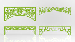 Islamic Abstract Pattern Panel Templates CNC Laser Cutting File | SVG, DXF, AI |#C034|