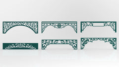 Islamic Abstract Pattern Panel Templates CNC Laser Cutting File | SVG, DXF, AI |#C034|