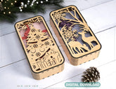 Christmas Gift Box Decorative Box Wooden New Year Gift Box laser cut Jeweler Case Digital Download |#U340| VectorPort