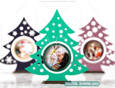 Standing Christmas Tree Photo Frame Tree Decorations Craft Standing New Year Gift Tree Shape Frame Digital Download |#U348|