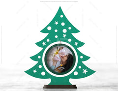 Standing Christmas Tree Photo Frame Tree Decorations Craft Standing New Year Gift Tree Shape Frame Digital Download |#U348|