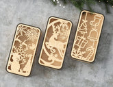 Christmas Gift Box Decorative Box Wooden New Year Gift Box laser cut Jeweler Case Digital Download |#U350| VectorPort
