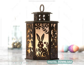 Easter Lamp Candle Holder Ornaments Light Bunny Tealight Lamp Night Light Lantern Digital Download |#U356| VectorPort