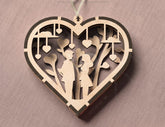 Valentine's Laser-Cut Hanging Heart Décor, Heart shape Decor for a Romantic Valentine's Ambiance Digital Download |#U369|