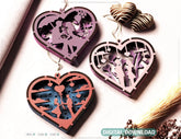 Valentine's Laser-Cut Hanging Heart Décor, Heart shape Decor for a Romantic Valentine's Ambiance Digital Download |#U369|