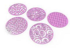 Round Abstract Pattern Panel Templates CNC Laser Cutting File | SVG, DXF, AI |#C037|