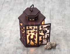 Valentine's Elegance: Laser Cut Candle Holder - Romantic 3D Glow, Artistic Table Centerpiece, Tealight Night Light Lantern Digital Download |#U373|