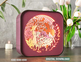 Mother's Day Special: Wooden LED Night Lamp with Heartwarming Mom Scene, Multilayer Shadowbox, Laser Cut Digital Download |#U376| VectorPort