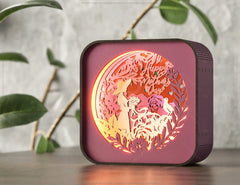 Mother's Day Special: Wooden LED Night Lamp with Heartwarming Mom Scene, Multilayer Shadowbox, Laser Cut Digital Download |#U376| VectorPort