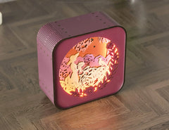 Mother's Day Special: Wooden LED Night Lamp with Heartwarming Mom Scene, Multilayer Shadowbox, Laser Cut Digital Download |#U376|