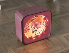 Mother's Day Special: Wooden LED Night Lamp with Heartwarming Mom Scene, Multilayer Shadowbox, Laser Cut Digital Download |#U376| VectorPort