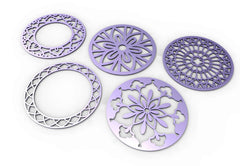 Round Abstract Pattern Panel Templates CNC Laser Cutting File | SVG, DXF, AI |#C038|