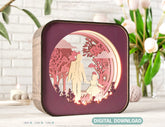 Father’s Day Glow: Laser Cut LED Lamp, Dad and Daughter Moments – Rectangle Night Lamp Digital Download |#U382| VectorPort