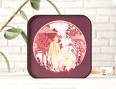 Father’s Day Glow: Laser Cut LED Lamp, Dad and Daughter Moments – Rectangle Night Lamp Digital Download |#U382| VectorPort