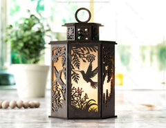 Hummingbird Tree Luminary SVG Candle Holder Tealight Lamp Night Light Forest Scene Lantern Digital Download |#U383| VectorPort