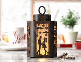 Valentine's Elegance: Laser Cut Candle Holder - Tealight Night Light Lantern Curved Corner Digital Download |#U384| VectorPort