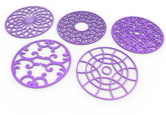 Round Abstract Pattern Panel Templates CNC Laser Cutting File | SVG, DXF, AI |#C039|