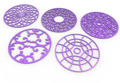 Round Abstract Pattern Panel Templates CNC Laser Cutting File | SVG, DXF, AI |#C039| VectorPort