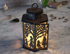 Mother & Daughter Laser-Cut Candle Holder - Tender Glow Tealight Lamp, Sentimental Night Light Lantern, Digital Download Digital Download |#U391| VectorPort