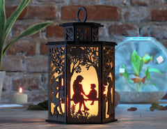 Mother & Son Laser-Cut Candle Holder - Tender Glow Tealight Lamp, Sentimental Night Light Lantern, Digital Download Digital Download |#U392|