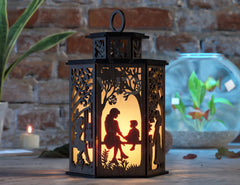 Mother & Son Laser-Cut Candle Holder - Tender Glow Tealight Lamp, Sentimental Night Light Lantern, Digital Download Digital Download |#U392| VectorPort