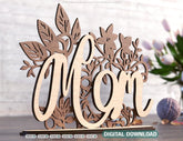 Adorable Standing Mom Text Spring Blooms Happy Mother’s Day Gift for Mom SVG plan, Diy gift Digital Download |#U396| VectorPort