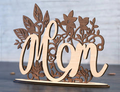 Adorable Standing Mom Text Spring Blooms Happy Mother’s Day Gift for Mom SVG plan, Diy gift Digital Download |#U396| VectorPort