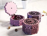Octagonal Shaped Laser Cut Keepsake Box with Rotating Feature - Laser Cut Spinner Gift Box - Elegant Jeweler Nox Digital Download |#U397| VectorPort
