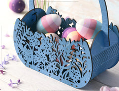Basket & Egg Bowl SVG Files: Laser Cut Fun for the Holidays, Delightful Easter Décor, Wooden Basket Digital Download |#U401| VectorPort