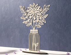 Blooming Beauties: Standing & Wall mounted Flower Pot Home Decoration, Gift laser cut SVG Diy gift Digital Download |#U403|