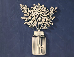 Blooming Beauties: Standing & Wall mounted Flower Pot Home Decoration, Gift laser cut SVG Diy gift Digital Download |#U403|