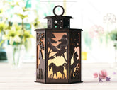 Horse Silhouette Forest Lantern: Laser Cut Tealight Candle Holder Night Light Forest Scene Lantern Digital Download |#U405| VectorPort