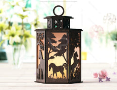 Horse Silhouette Forest Lantern: Laser Cut Tealight Candle Holder Night Light Forest Scene Lantern Digital Download |#U405| VectorPort