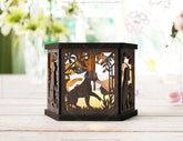 Puppy Dog Silhouette Forest Lantern: Laser Cut Tealight Candle Holder Night Light Forest Scene Lantern Digital Download |#U409| VectorPort
