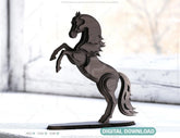 Horse Standing 3D: Laser Cut Horse Tabletop Multilayer Décor SVG Digital Download |#U414| VectorPort