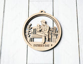 Father’s Day Personalized Laser cut Gift Round Engraved Special Round Keychain SVG Digital Download |#U421| VectorPort