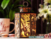 Symphony Lantern: Music Notes Laser Cut Tealight Candle Holder Night Light – Orchestra Design Musical Theme Lamp Digital Download |#U430| VectorPort