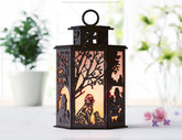 Spaniel & Puppy Dog Silhouette Forest Lantern: Laser Cut Tealight Candle Holder Night Light Forest Scene Lantern Digital Download |#U444| VectorPort