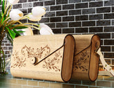 Elegant Wooden Purse with Floral Pattern, Laser Cut Fashion Clutch, wooden Bag, Handbag Digital Download SVG |#U445| VectorPort