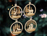 3D Wood Christmas Bauble, Laser Cut Tree Ornament, New Year Christmas Ball Ornament Laser Cut SVG Digital Download |#U446| VectorPort