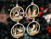 3D Wood Christmas Bauble, Laser Cut Tree Ornament, New Year Christmas Ball Ornament Laser Cut SVG Digital Download |#U447| VectorPort