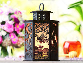 Bees & Blossom Lantern: Laser Cut Tealight Candle Holder with Flying Bees and Flowering Tree Branches Silhouette Candle Holder Night Light Digital Download |#U451| VectorPort